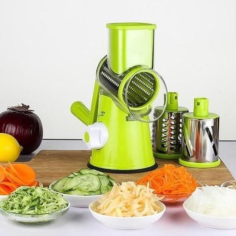 Manual Vegetable Cutter | Multifunctional Rotary Slicer | Kitchen Gadget Food Processor | Random Colors